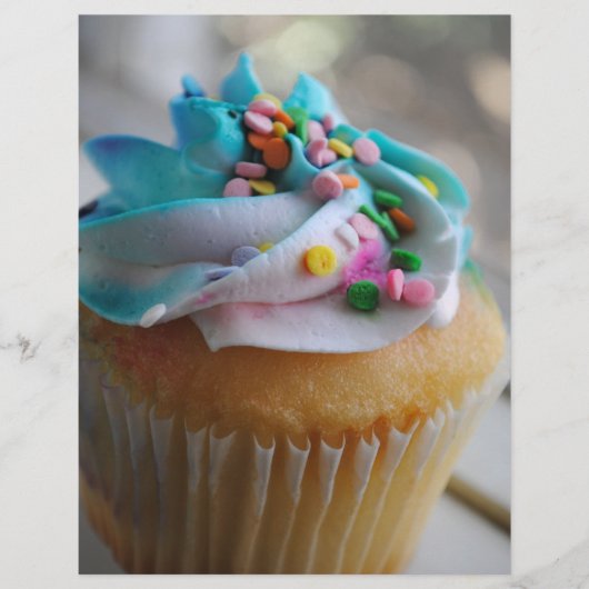 Kleurrijke Cupcake Foto Flyers (Voorkant)