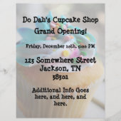 Kleurrijke Cupcake Foto Flyers (Achterkant)