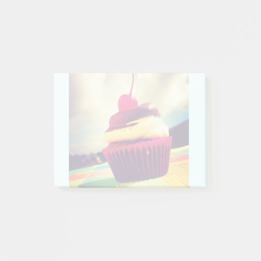 Kleurrijke Cupcake met Kers erop Post-it® Notes (Voorkant)