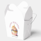 Kleurrijke cupcake, neem uit gunstdoos bedankdoosjes (Geopend)