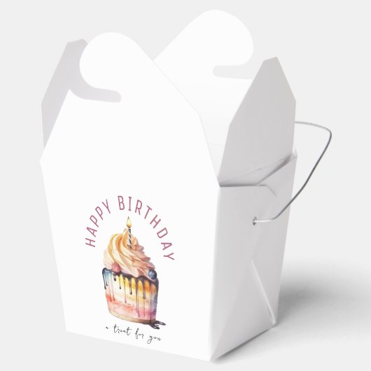 Kleurrijke cupcake, neem uit gunstdoos bedankdoosjes (Geopend)