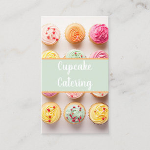 Kleurrijke cupcakes Bakkerij Individuele naam Visitekaartje