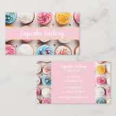 Kleurrijke cupcakes Bakkerij Individuele naam Visitekaartje (Voorkant / Achterkant)