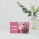 Kleurrijke cupcakes gebak achtergrond visitekaartje (Staand voorkant)
