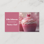 Kleurrijke cupcakes gebak achtergrond visitekaartje (Voorkant)