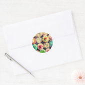 Kleurrijke cupcakes sticker (Envelop)