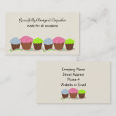 Kleurrijke Cupcakes Visitekaartje (Voorkant / Achterkant)