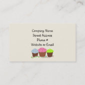 Kleurrijke Cupcakes Visitekaartje (Achterkant)
