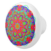 Kleurrijke Curve Mandala Boho Keramische Knop (Rechts)