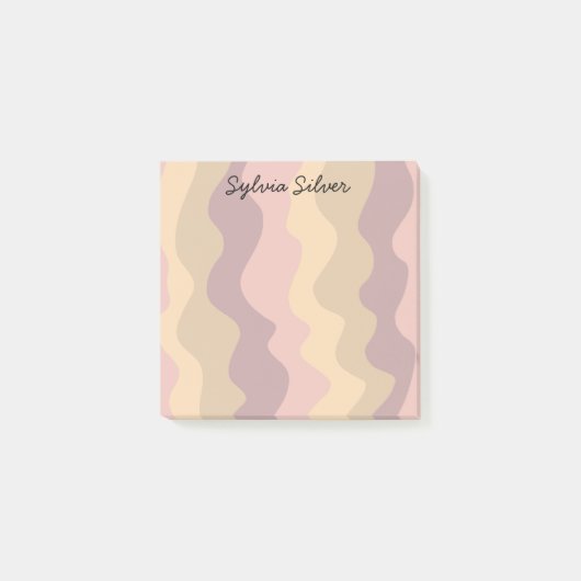 Kleurrijke curven aangepast grafisch logo aangepas post-it® notes (Voorkant)