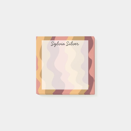 Kleurrijke curven aangepast grafisch logo aangepas post-it® notes (Voorkant)