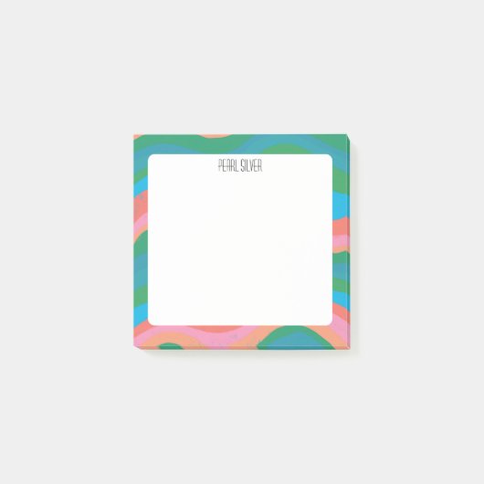 Kleurrijke curven aangepast grafisch logo aangepas post-it® notes (Voorkant)