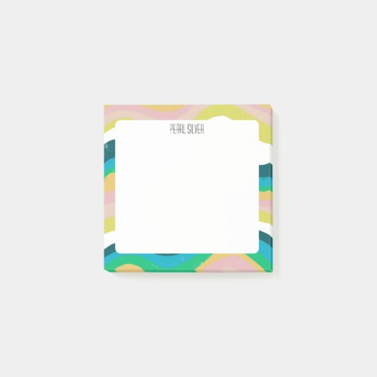 Kleurrijke curven aangepast grafisch logo aangepas post-it® notes (Voorkant)