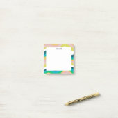 Kleurrijke curven aangepast grafisch logo aangepas post-it® notes (Op bureau)