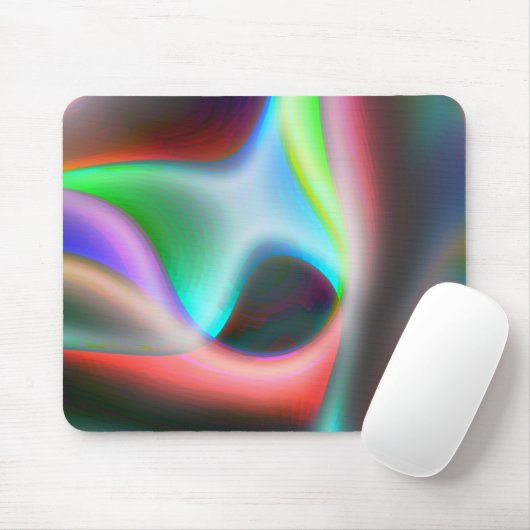Kleurrijke curven met een puffe en een wazige stij muismat (Met muis)