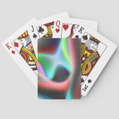 Kleurrijke curven met een puffe en een wazige stij pokerkaarten (Achterkant)