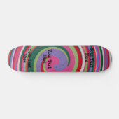 kleurrijke curven modern abstract ontwerp persoonlijk skateboard (Horizontaal)