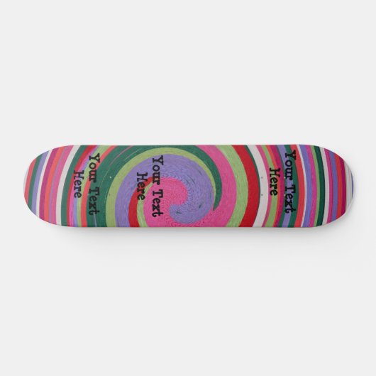 kleurrijke curven modern abstract ontwerp persoonlijk skateboard (Horizontaal)