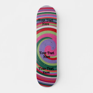 kleurrijke curven modern abstract ontwerp persoonlijk skateboard