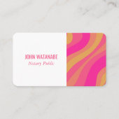 Kleurrijke Curves Retro Minimalistische Strepen Aa Visitekaartje (Voorkant)