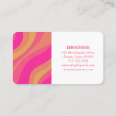 Kleurrijke Curves Retro Minimalistische Strepen Aa Visitekaartje (Achterkant)