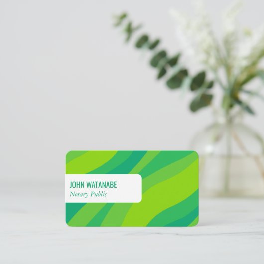 Kleurrijke Curves Retro Minimalistische Strepen Aa Visitekaartje (Staand voorkant)