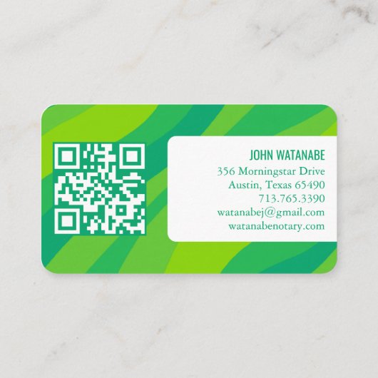 Kleurrijke Curves Retro Minimalistische Strepen Aa Visitekaartje (Achterkant)