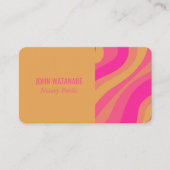 Kleurrijke Curves Retro Minimalistische Strepen Aa Visitekaartje (Voorkant)