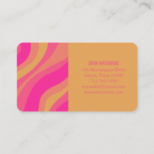 Kleurrijke Curves Retro Minimalistische Strepen Aa Visitekaartje (Achterkant)