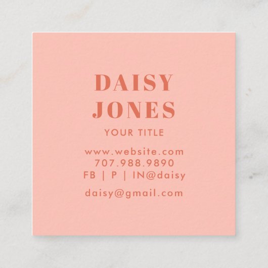 Kleurrijke Curvy Lines Abstract Retro Visitekaartj Vierkante Visitekaartje