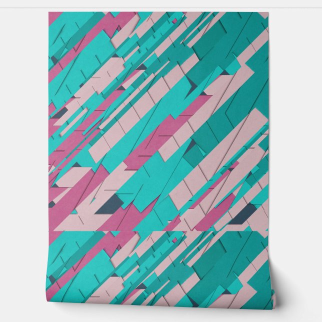 Kleurrijke Custom 2' * 12' Getextureerde Vinyl Behang (Afrollen)