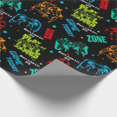 Kleurrijke Custom Abstracte Gamers Boy Verjaardags Cadeaupapier (Hoek)