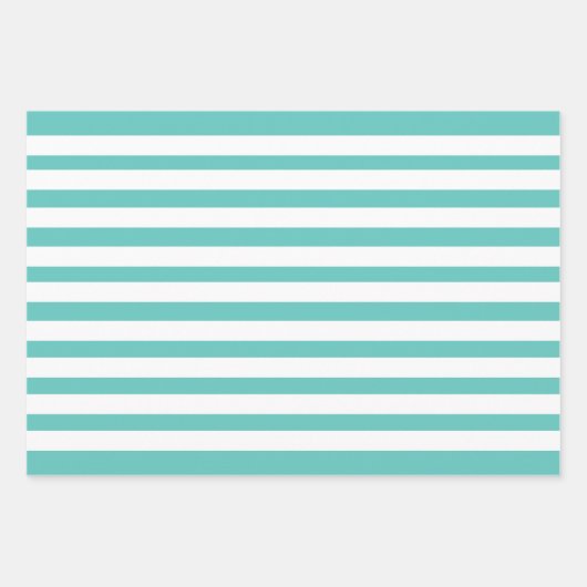 Kleurrijke Custom en White Stripes Happy Birthday Inpakpapier Vel (Voorkant 2)