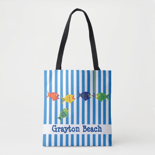 Kleurrijke Custom Fishy Beach Shoulder Tas (Voorkant)