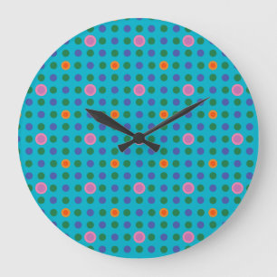 Kleurrijke Custom Polka Dots Vis in het Zee Klok