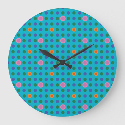 Kleurrijke Custom Polka Dots Vis in het Zee Klok (Voorkant)