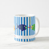 Kleurrijke Custom Whimsical Fish Mok (Voorkant rechts)