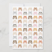 Kleurrijke Cute Dieren Kinderen Verjaardagsfeestje Kaart (Achterkant)