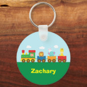 Kleurrijke Cute Dieren Trein voor Kinderen Sleutelhanger (Voorkant)