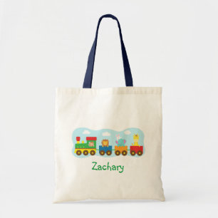 Kleurrijke Cute Dieren Trein voor Kinderen Tote Bag