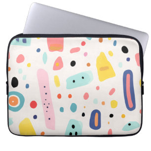 kleurrijke cute elementen ontwerp laptop sleeve