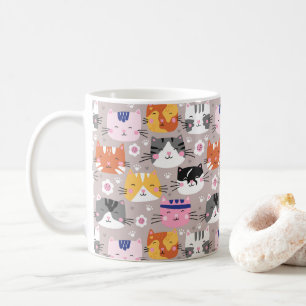 Kleurrijke Cute Katten Koffiemok