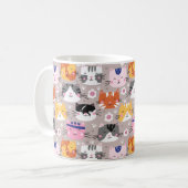 Kleurrijke Cute Katten Koffiemok (Voorkant links)