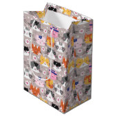 Kleurrijke Cute Katten Medium Cadeauzakje (Voorkant Gekanteld)