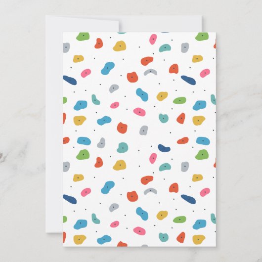 Kleurrijke Cute Kids Rotsbeklimmen Bedankkaart (Achterkant)