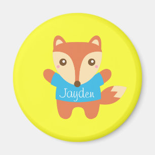 Kleurrijke cute kleine vos, voor kinderen magneet