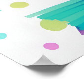 Kleurrijke Cute Uil met Grote Ogen Kinderen Poster (Hoek)