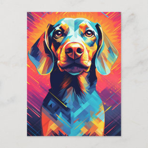 Kleurrijke Dachshund Art Briefkaart