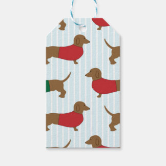 Kleurrijke Dachshund Honden Cadeaulabel
