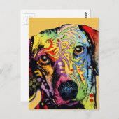 kleurrijke Dachshund-kunst Briefkaart (Voorkant / Achterkant)